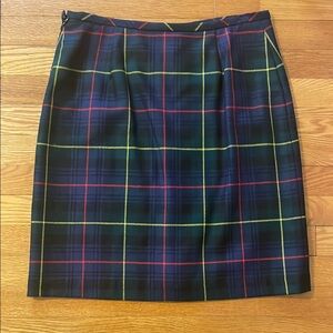 J. McLaughlin Tartan Pencil Skirt Knee-Length, Size 8